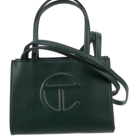 TELFAR Green Vegan Leather Bag. - Picture 5 of 6